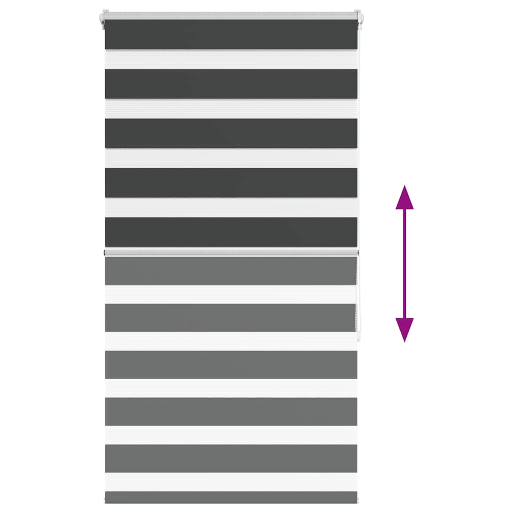 vidaXL Ζέβρα τυφλή Μαύρο Πλάτος υφάσματος 70,9 εκ. Πολυεστέρας