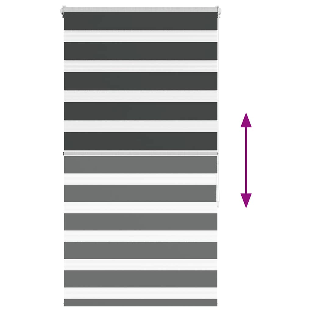 vidaXL Ζέβρα τυφλή Μαύρο Πλάτος υφάσματος 75,9 εκ. Πολυεστέρας