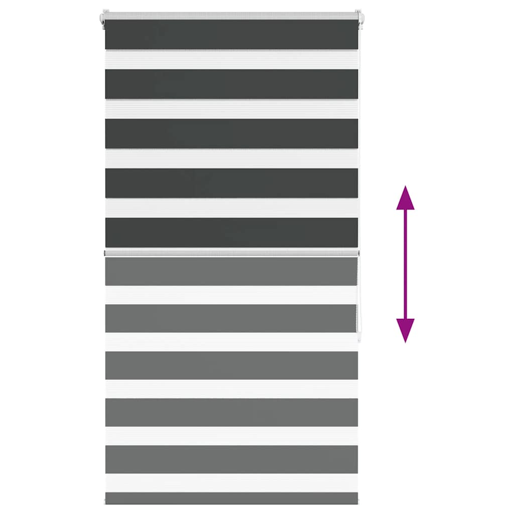 vidaXL Ζέβρα τυφλή Μαύρο Πλάτος υφάσματος 80,9 εκ. Πολυεστέρας