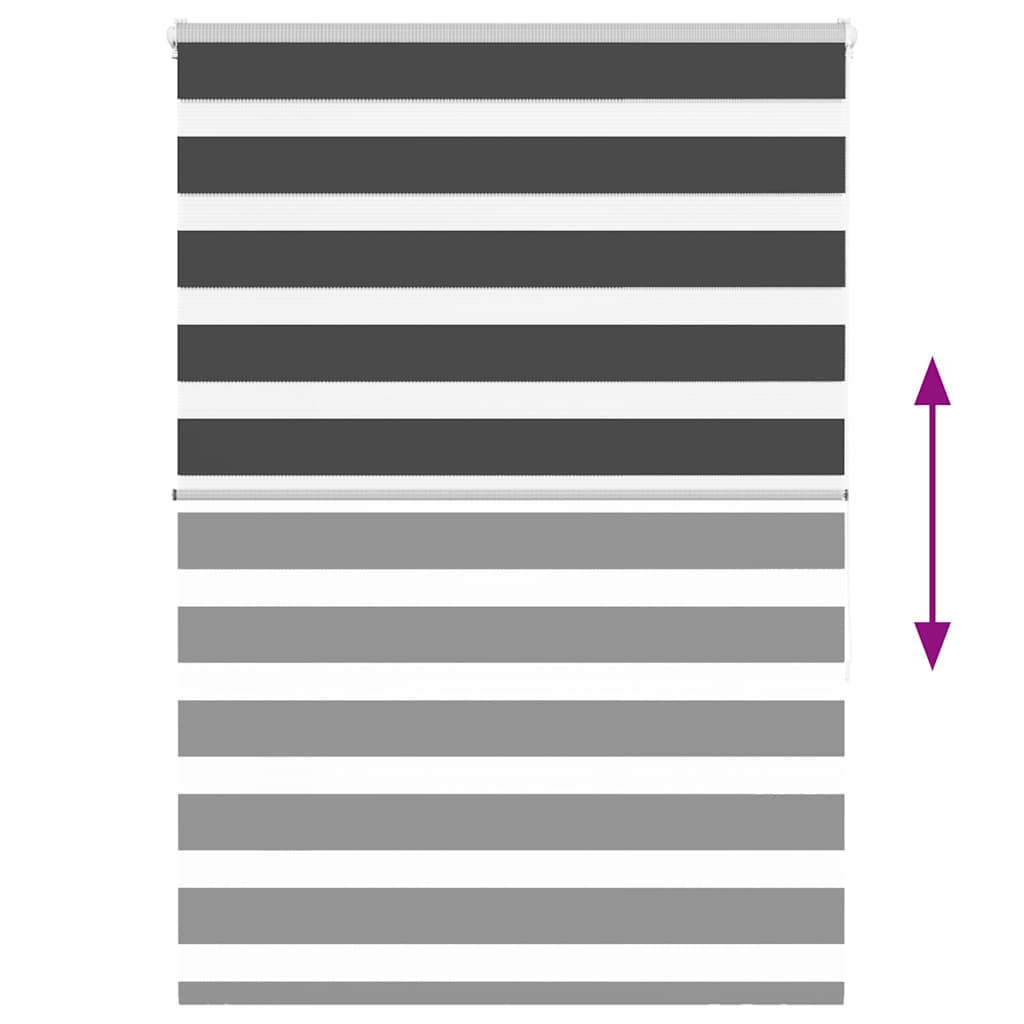 vidaXL Ζέβρα τυφλή Μαύρο Πλάτος υφάσματος 100,9 εκ. Πολυεστέρας