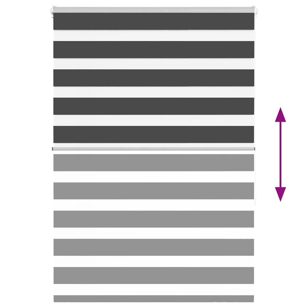 vidaXL Ζέβρα τυφλή Μαύρο Πλάτος υφάσματος 105,9 εκ. Πολυεστέρας
