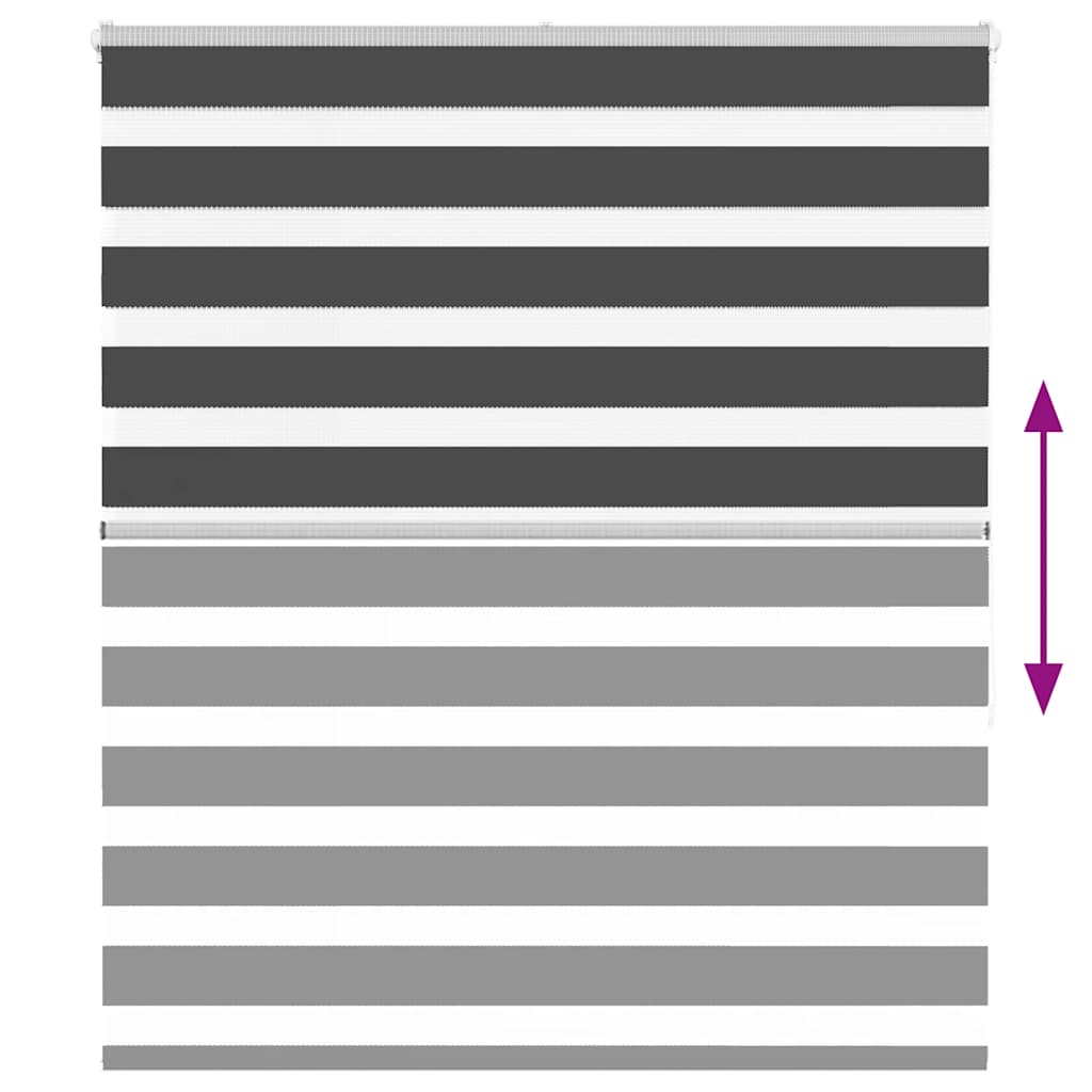 vidaXL Ζέβρα τυφλή Μαύρο Πλάτος υφάσματος 120,9 εκ. Πολυεστέρας