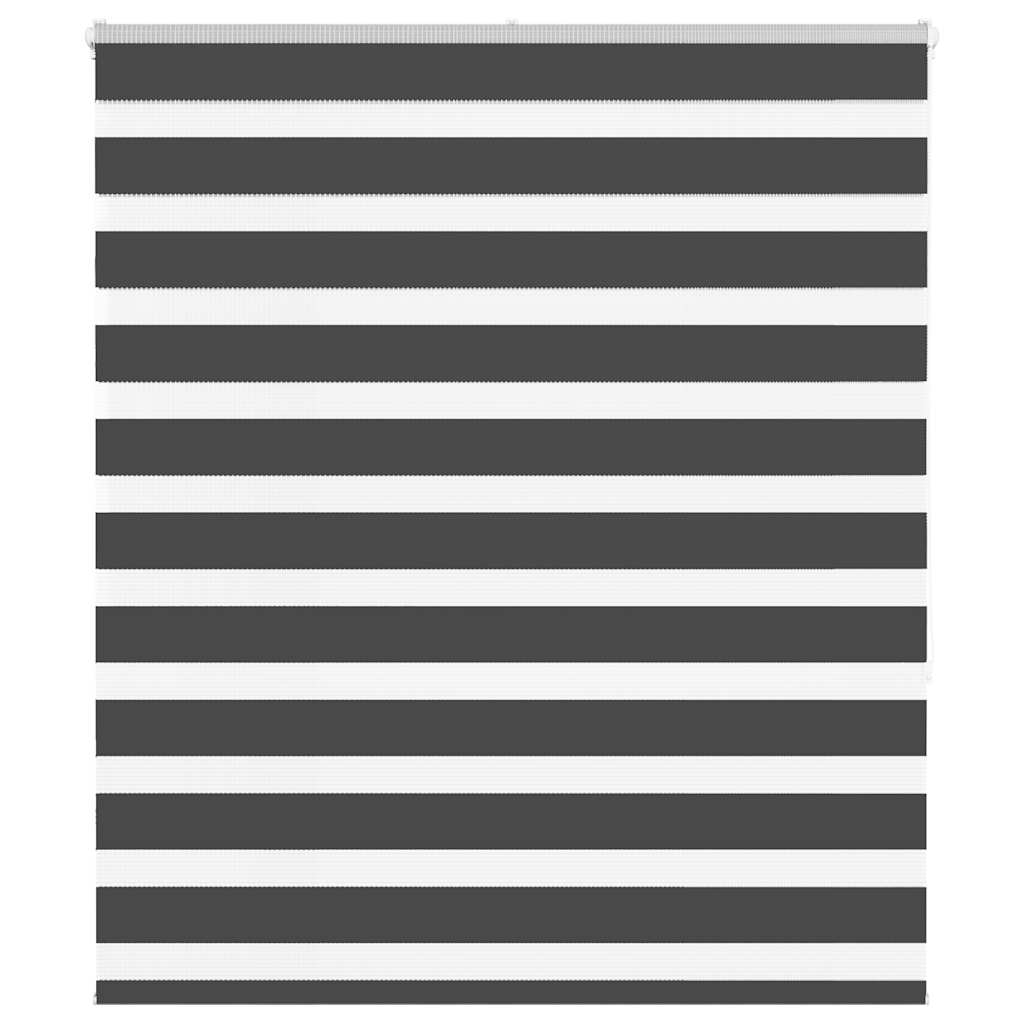 vidaXL Ζέβρα τυφλή Μαύρο Πλάτος υφάσματος 125,9 εκ. Πολυεστέρας