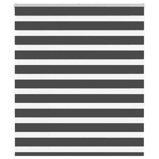 vidaXL Ζέβρα τυφλή Μαύρο Πλάτος υφάσματος 125,9 εκ. Πολυεστέρας