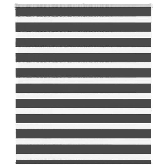 vidaXL Ζέβρα τυφλή Μαύρο Πλάτος υφάσματος 130,9 εκ. Πολυεστέρας