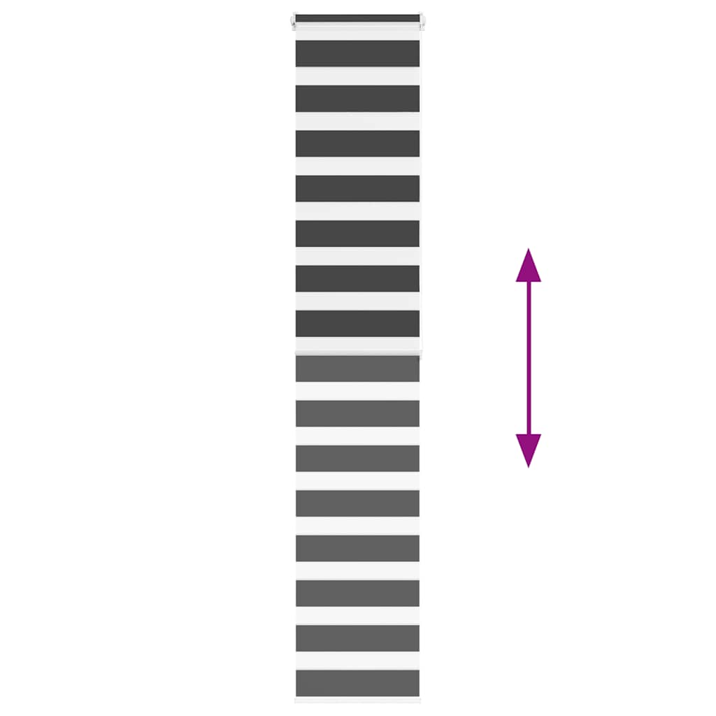 vidaXL Ζέβρα τυφλή Μαύρο Πλάτος υφάσματος 35,9 εκ. Πολυεστέρας