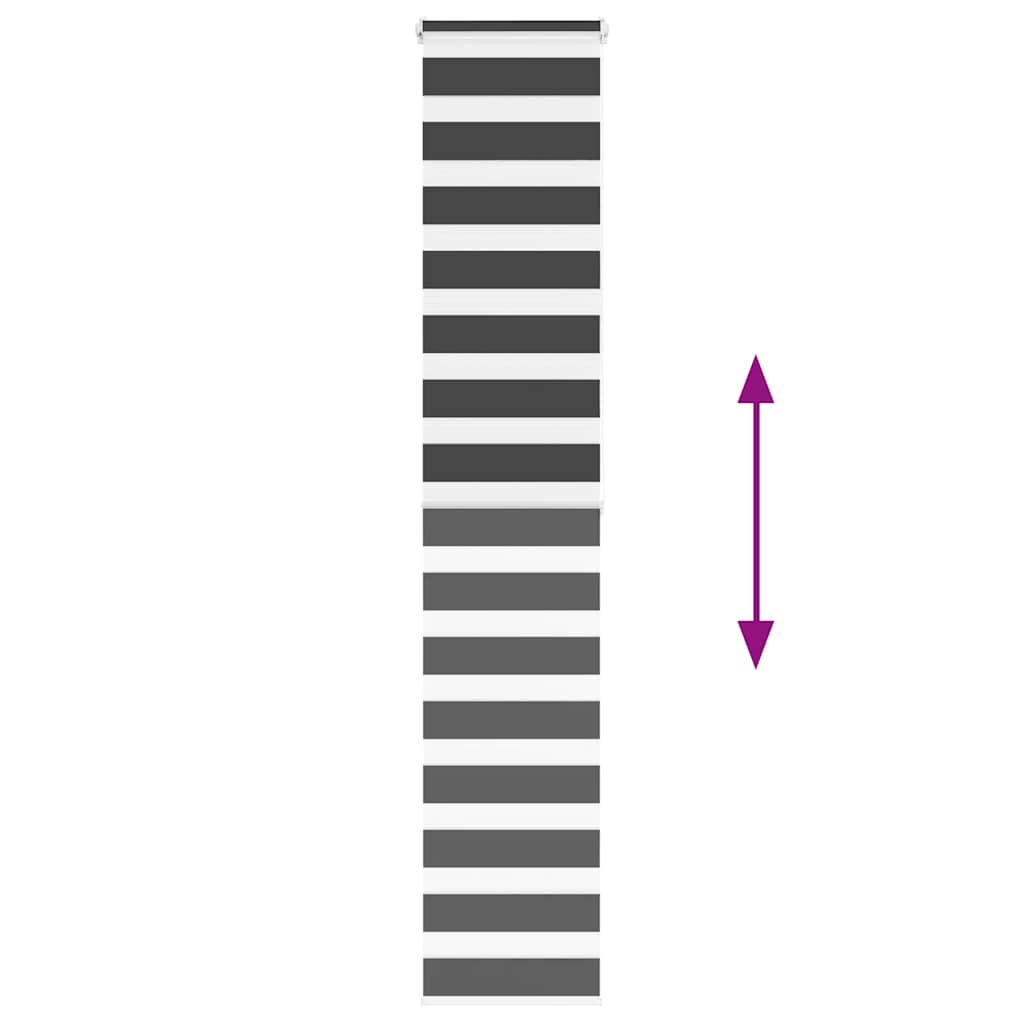 vidaXL Ζέβρα τυφλή Μαύρο Πλάτος υφάσματος 40,9 εκ. Πολυεστέρας