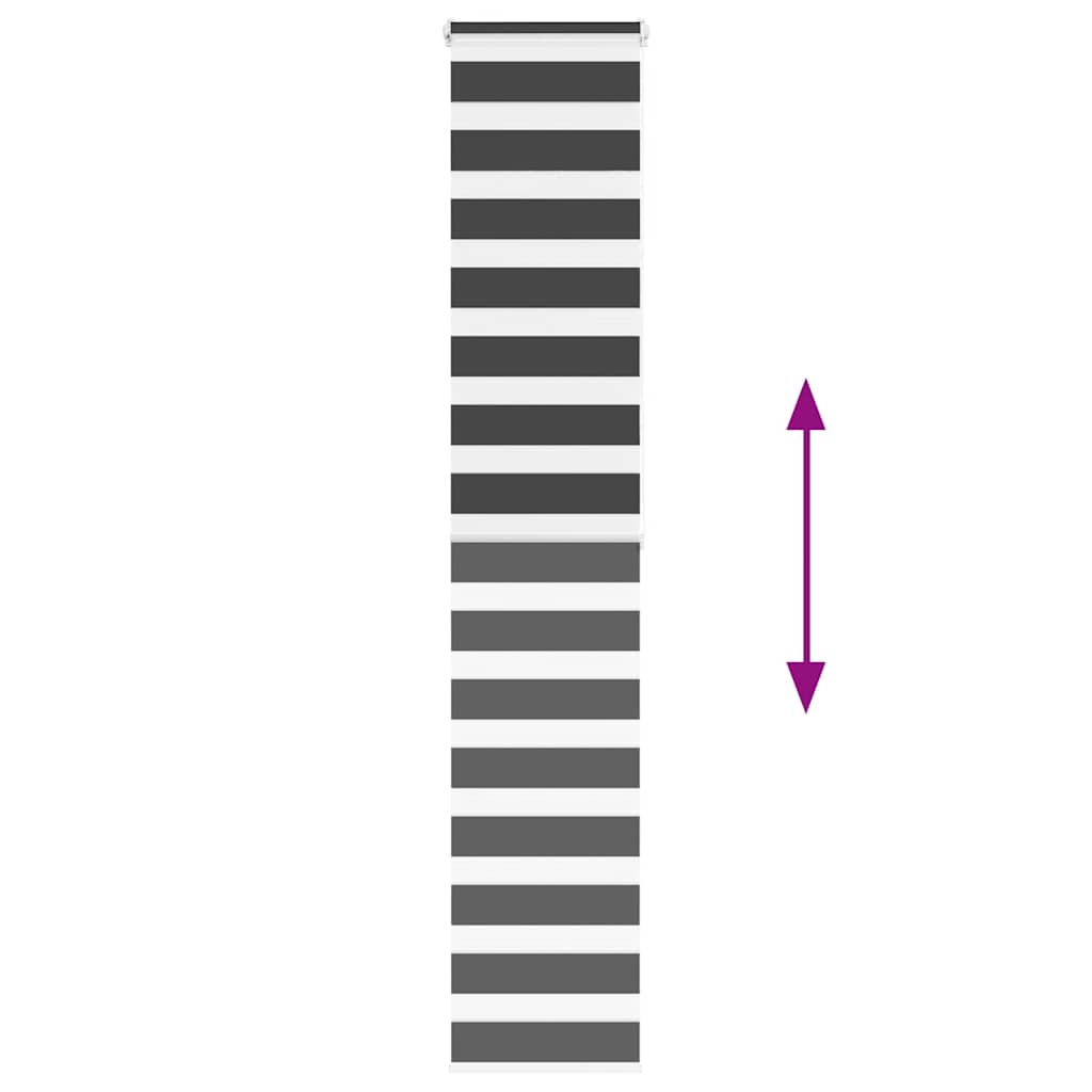 vidaXL Ζέβρα τυφλή Μαύρο Πλάτος υφάσματος 45,9 εκ. Πολυεστέρας