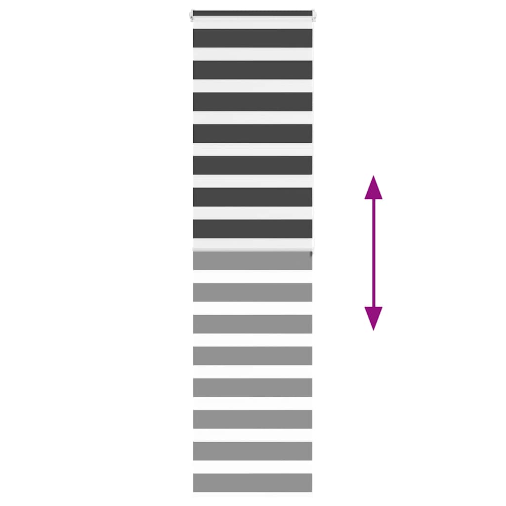 vidaXL Ζέβρα τυφλή Μαύρο Πλάτος υφάσματος 50,9 εκ. Πολυεστέρας
