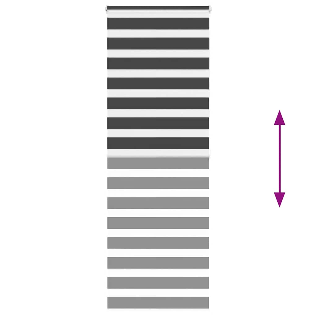 vidaXL Ζέβρα τυφλή Μαύρο Πλάτος υφάσματος 80,9 εκ. Πολυεστέρας