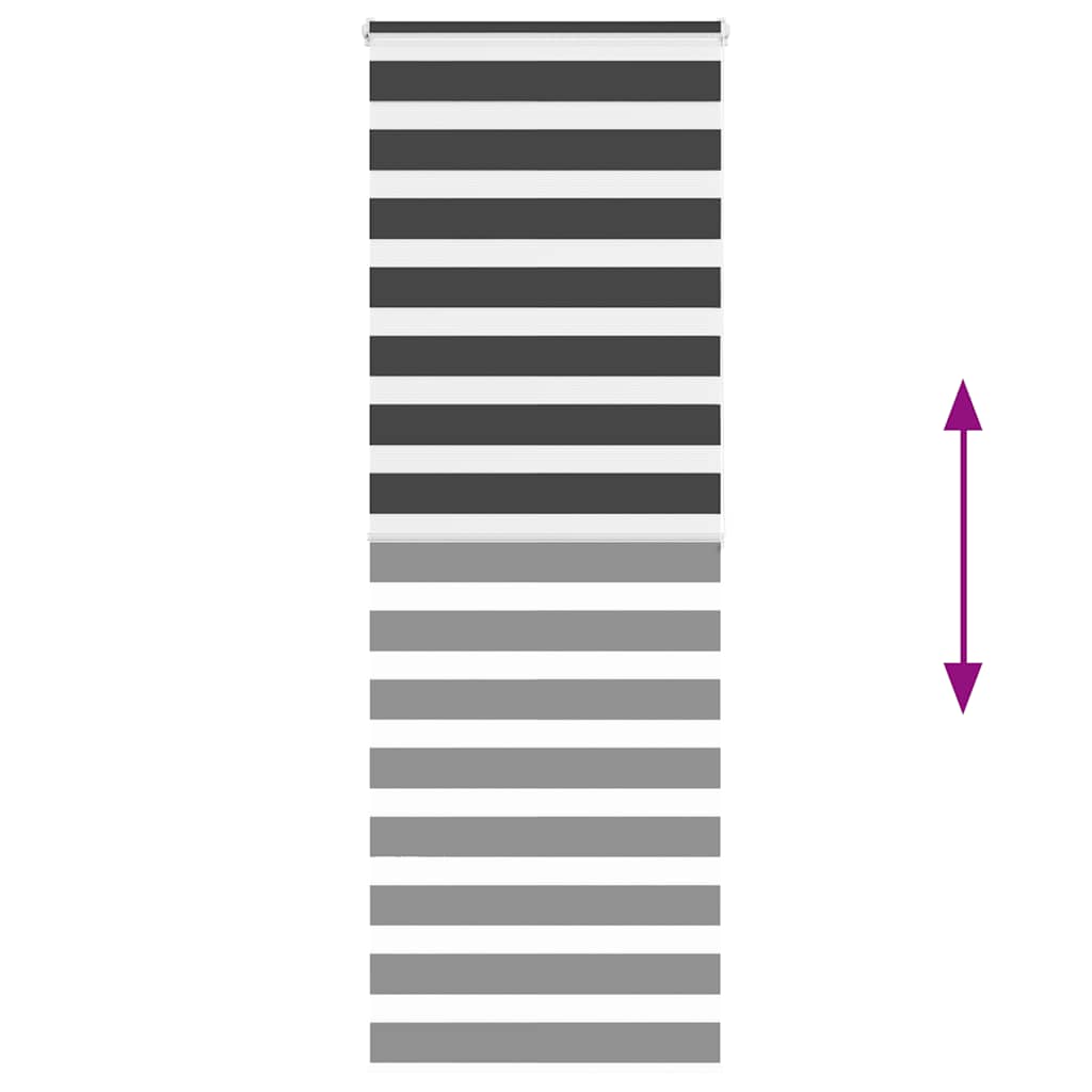 vidaXL Ζέβρα τυφλή Μαύρο Πλάτος υφάσματος 85,9 εκ. Πολυεστέρας