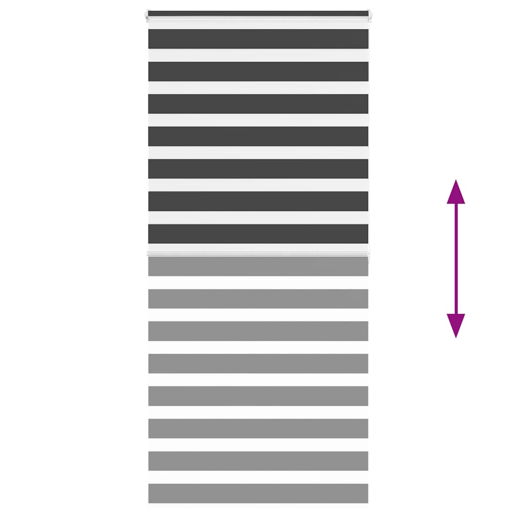 vidaXL Ζέβρα τυφλή Μαύρο Πλάτος υφάσματος 105,9 εκ. Πολυεστέρας