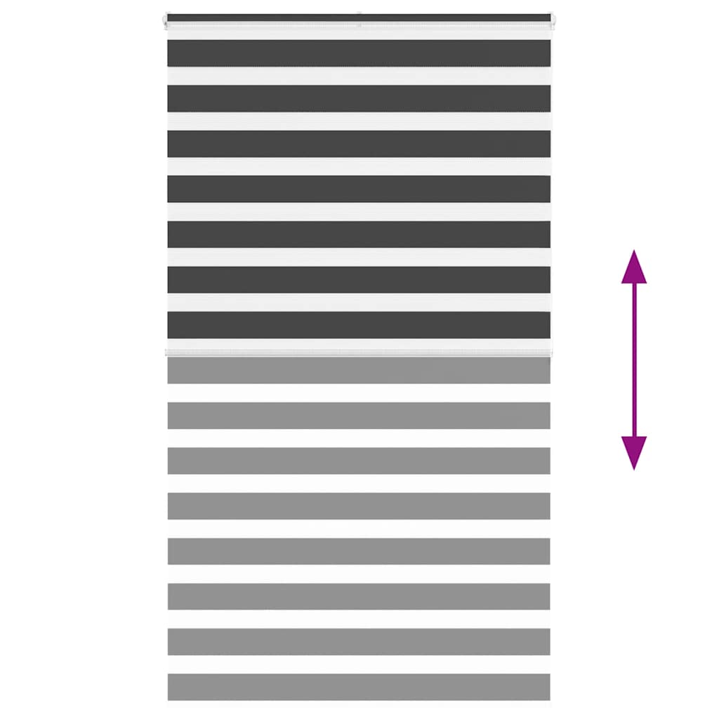 vidaXL Ζέβρα τυφλή Μαύρο Πλάτος υφάσματος 120,9 εκ. Πολυεστέρας