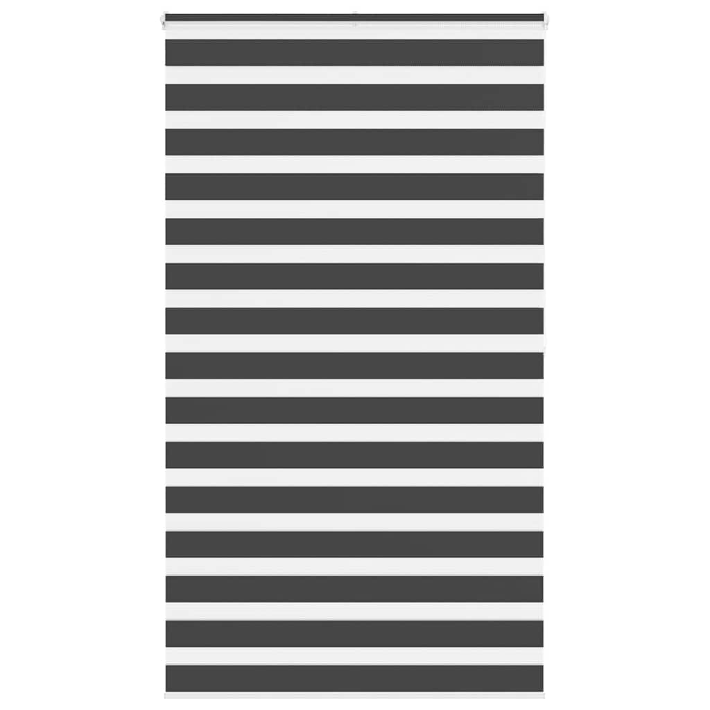 vidaXL Ζέβρα τυφλή Μαύρο Πλάτος υφάσματος 130,9 εκ. Πολυεστέρας