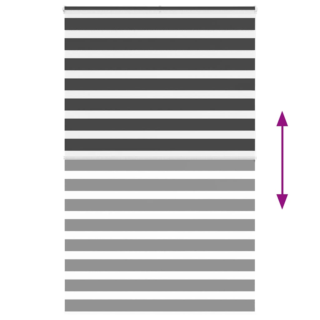 vidaXL Ζέβρα τυφλή Μαύρο Πλάτος υφάσματος 135,9 εκ. Πολυεστέρας