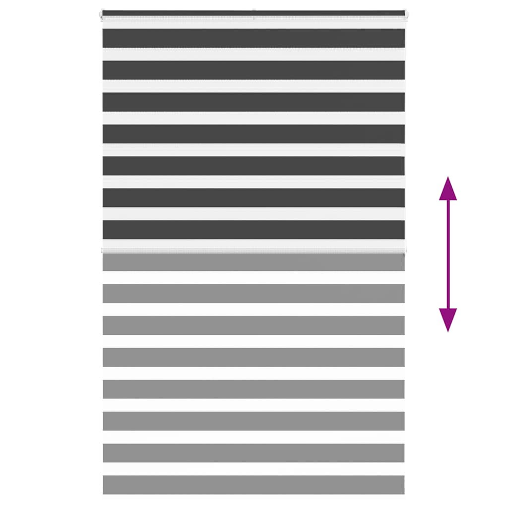 vidaXL Ζέβρα τυφλή Μαύρο Πλάτος υφάσματος 140,9 εκ. Πολυεστέρας