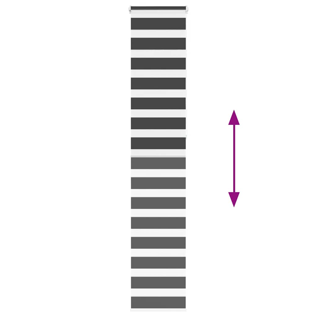 vidaXL Ζέβρα τυφλή Μαύρο Πλάτος υφάσματος 35,9 εκ. Πολυεστέρας