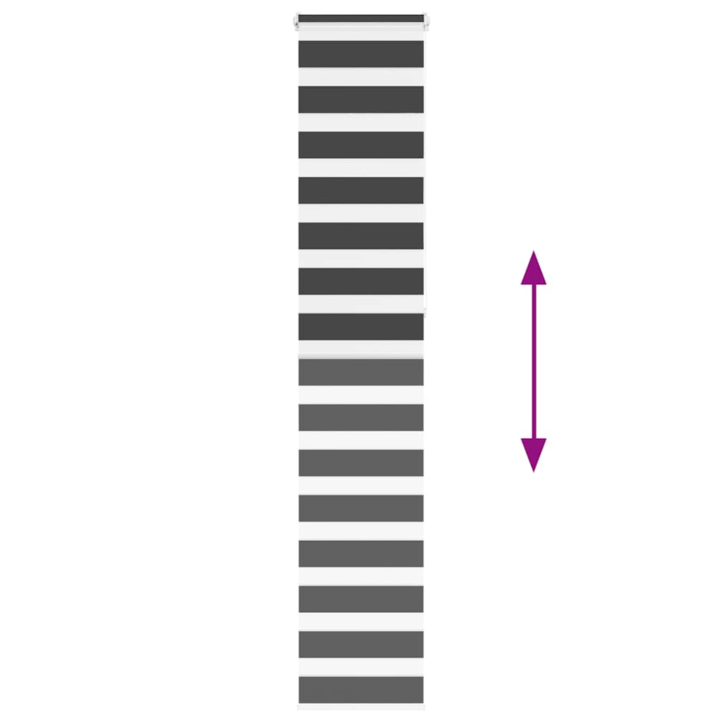 vidaXL Ζέβρα τυφλή Μαύρο Πλάτος υφάσματος 40,9 εκ. Πολυεστέρας