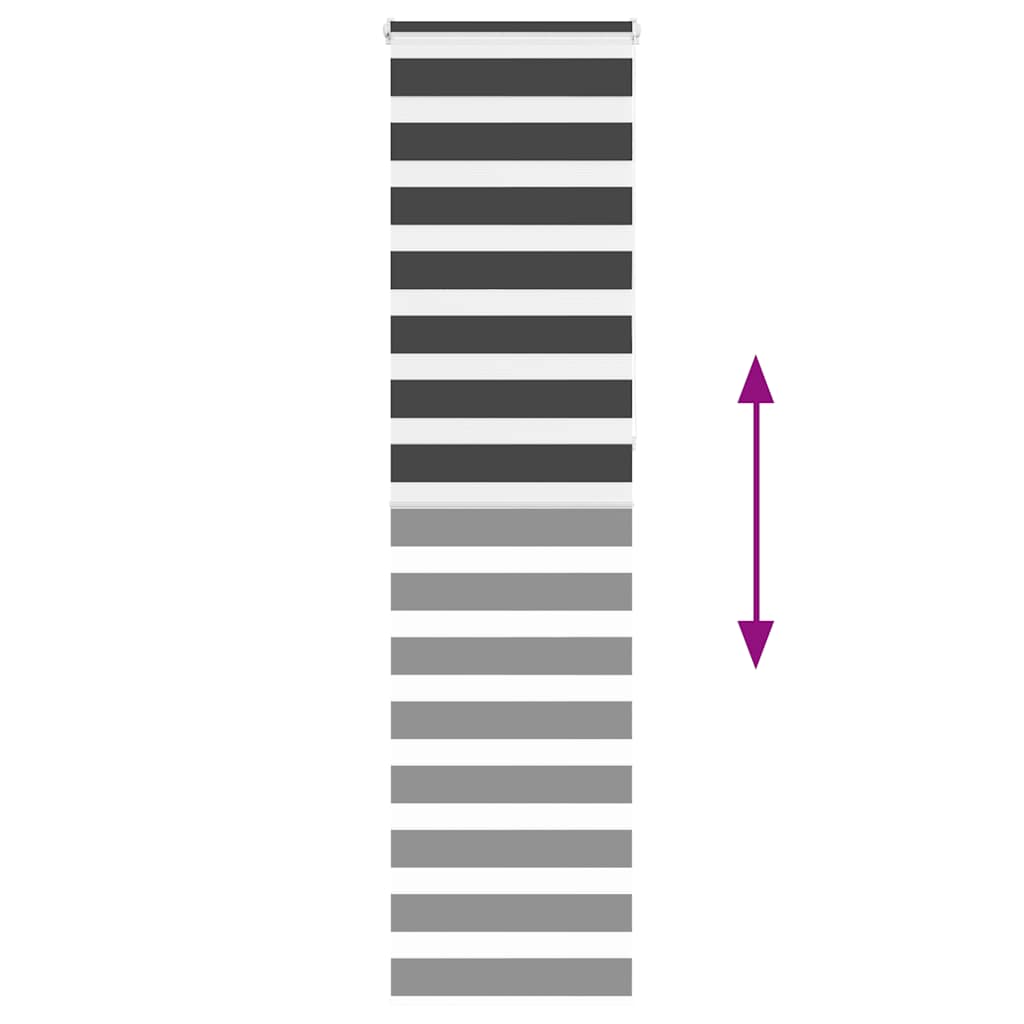 vidaXL Ζέβρα τυφλή Μαύρο Πλάτος υφάσματος 45,9 εκ. Πολυεστέρας