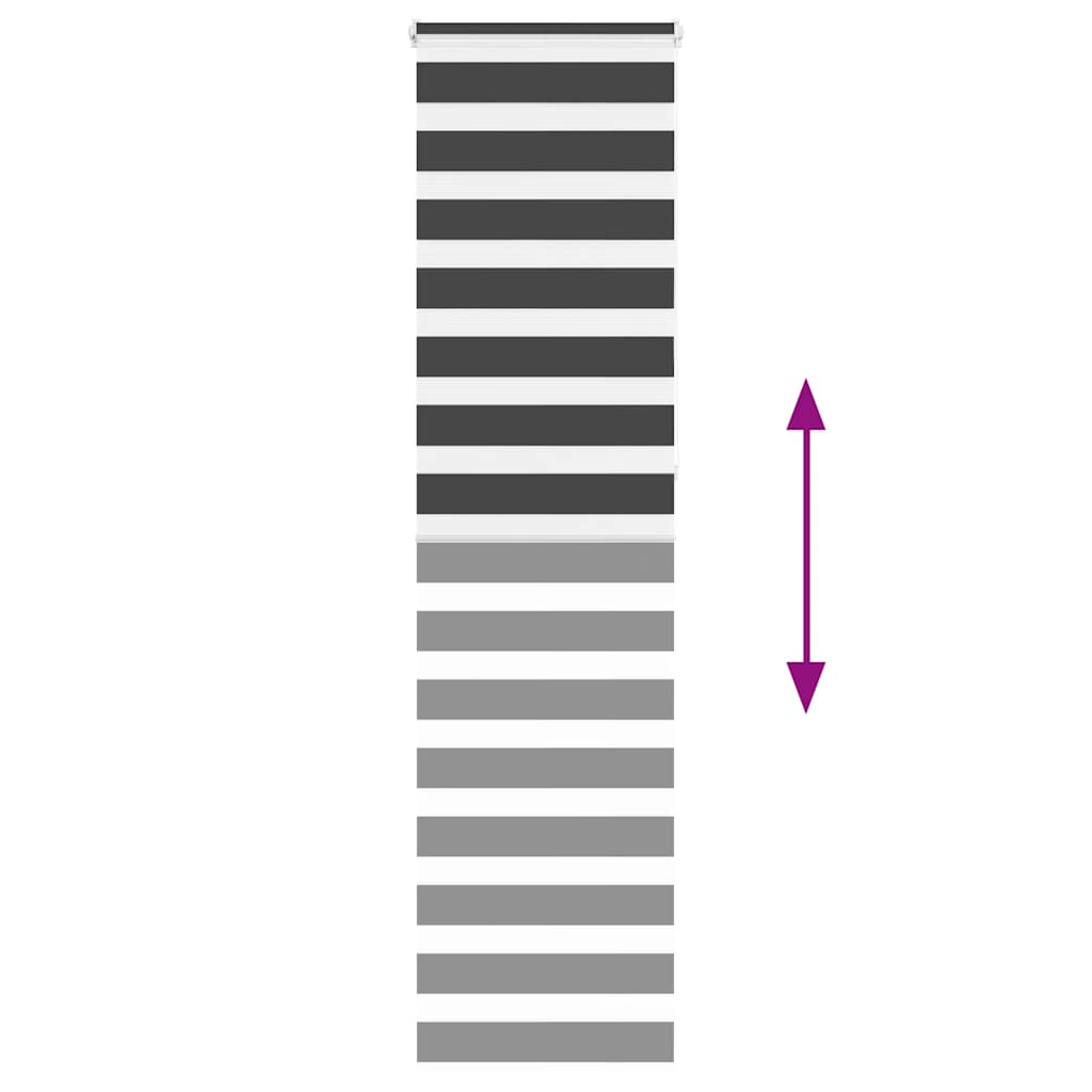 vidaXL Ζέβρα τυφλή Μαύρο Πλάτος υφάσματος 55,9 εκ. Πολυεστέρας