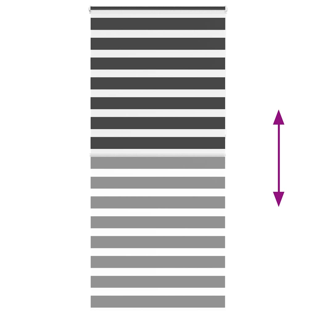 vidaXL Ζέβρα τυφλή Μαύρο Πλάτος υφάσματος 90,9 εκ. Πολυεστέρας