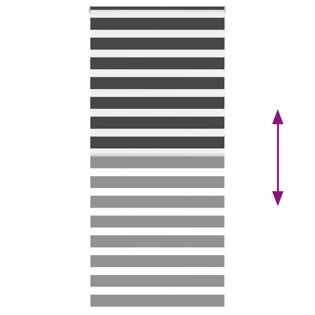 vidaXL Ζέβρα τυφλή Μαύρο Πλάτος υφάσματος 100,9 εκ. Πολυεστέρας