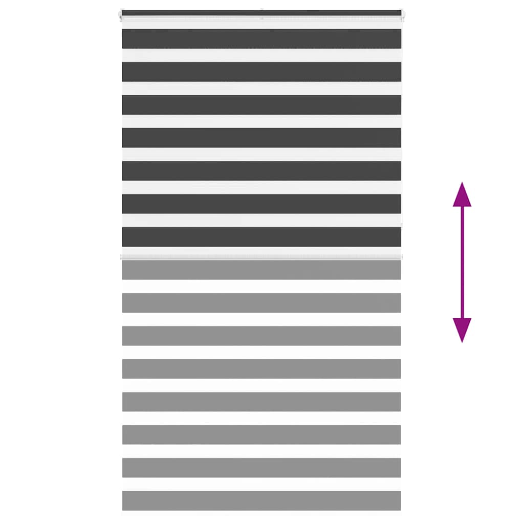 vidaXL Ζέβρα τυφλή Μαύρο Πλάτος υφάσματος 120,9 εκ. Πολυεστέρας