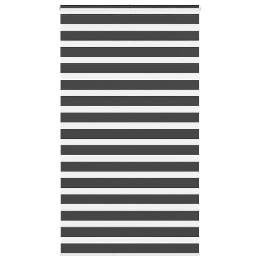 vidaXL Ζέβρα τυφλή Μαύρο Πλάτος υφάσματος 125,9 εκ. Πολυεστέρας