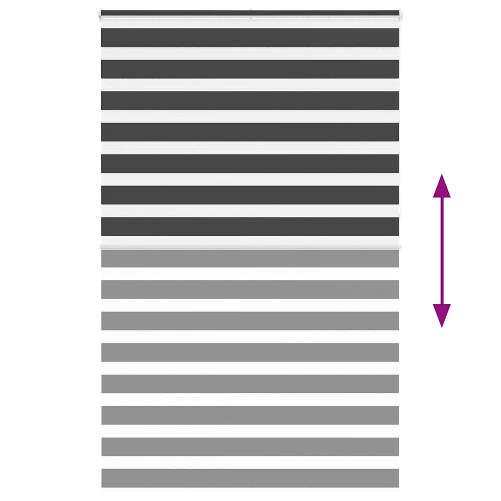 vidaXL Ζέβρα τυφλή Μαύρο Πλάτος υφάσματος 135,9 εκ. Πολυεστέρας