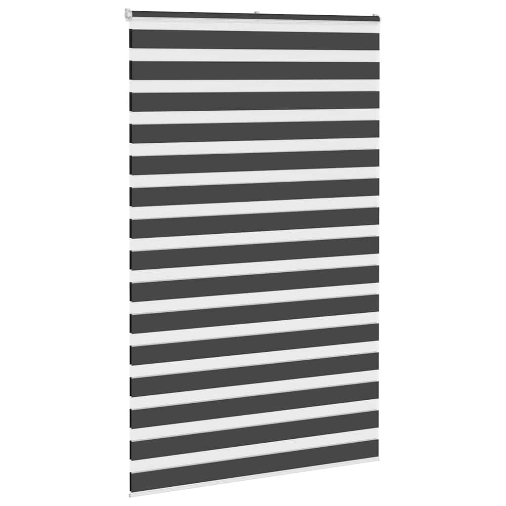 vidaXL Στόρι Ζέβρας Μαύρο 145x230 εκ. Πλάτος Υφάσματος 140,9 εκ. Πολυεστέρας
