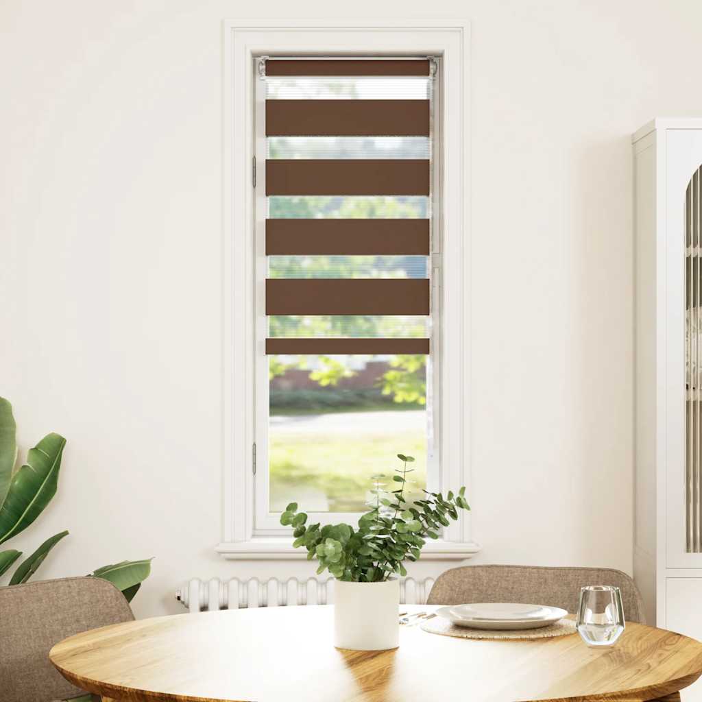 vidaXL Στόρι Ζέβρας Καφέ 50x100 εκ. Πλάτος Υφάσματος 45,9 εκ. Πολυεστέρας