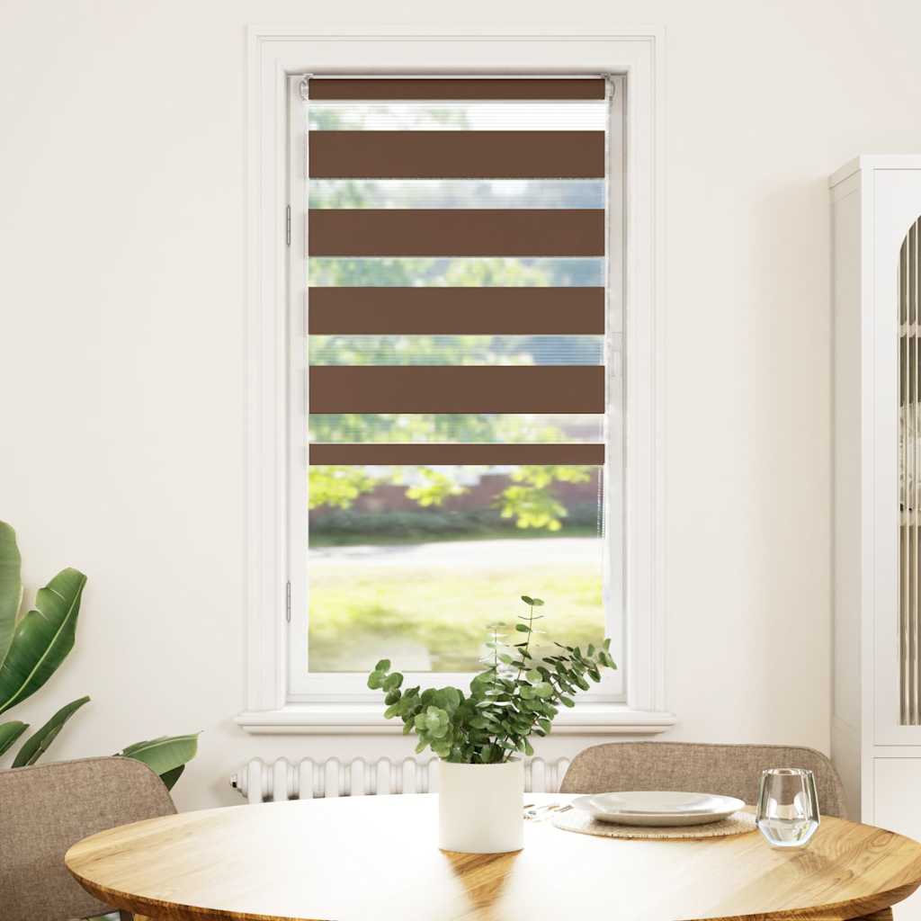 vidaXL Στόρι Ζέβρας Καφέ 55x100 εκ. Πλάτος Υφάσματος 50,9 εκ. Πολυεστέρας