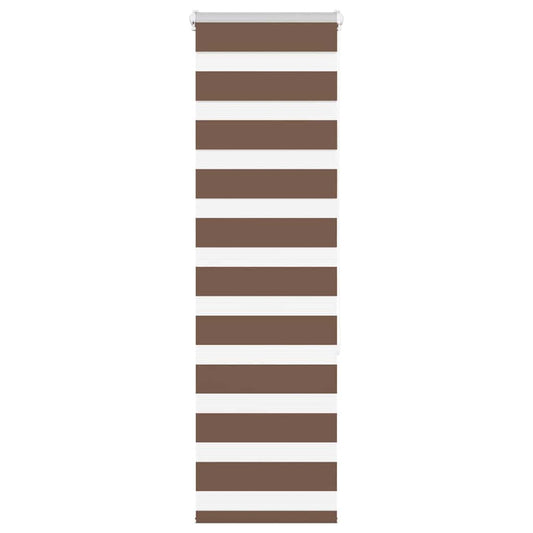 vidaXL Ζέβρα τυφλή Καφέ Πλάτος υφάσματος 35,9 εκ. Πολυεστέρας