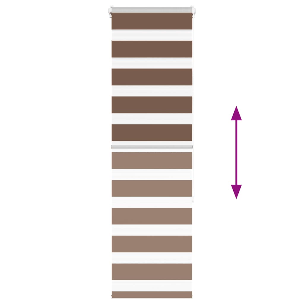 vidaXL Ζέβρα τυφλή Καφέ Πλάτος υφάσματος 35,9 εκ. Πολυεστέρας
