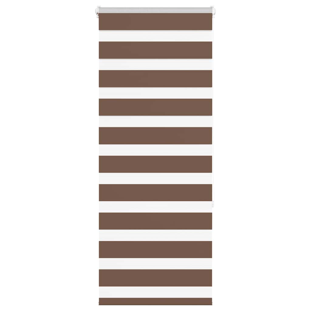 vidaXL Ζέβρα τυφλή Καφέ Πλάτος υφάσματος 55,9 εκ. Πολυεστέρας