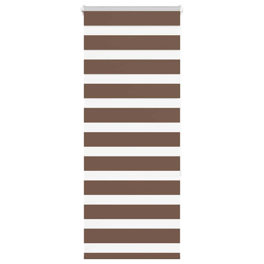 vidaXL Ζέβρα τυφλή Καφέ Πλάτος υφάσματος 55,9 εκ. Πολυεστέρας