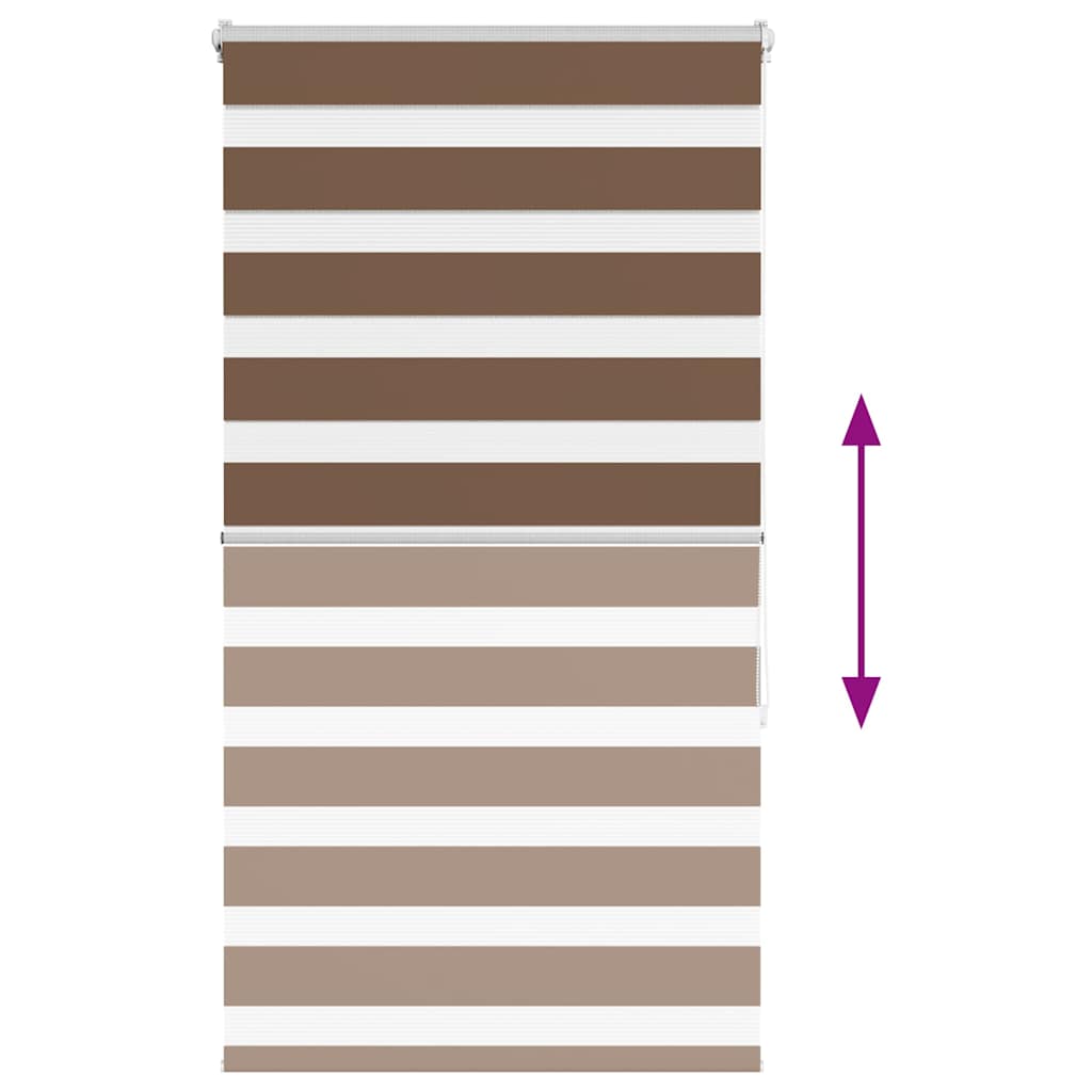 vidaXL Ζέβρα τυφλή Καφέ Πλάτος υφάσματος 80,9 εκ. Πολυεστέρας