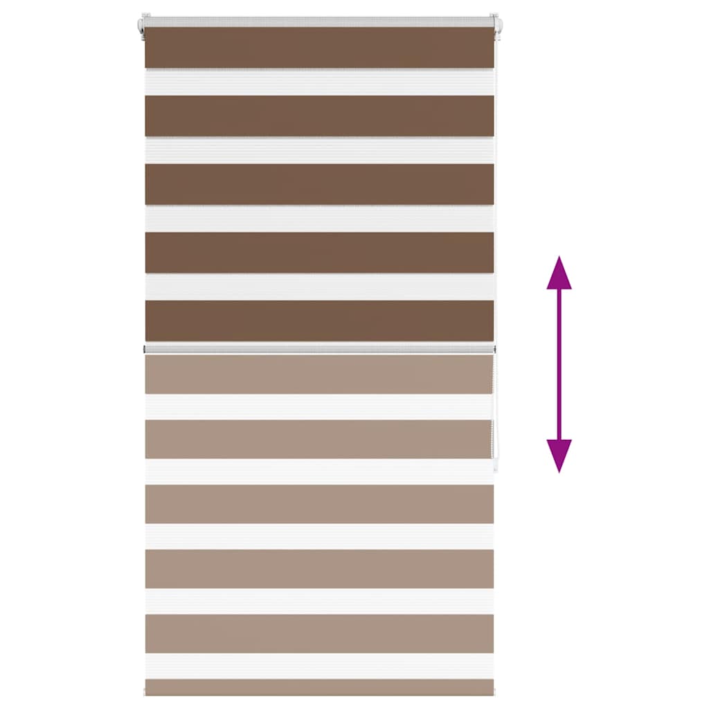 vidaXL Ζέβρα τυφλή Καφέ Πλάτος υφάσματος 85,9 εκ. Πολυεστέρας