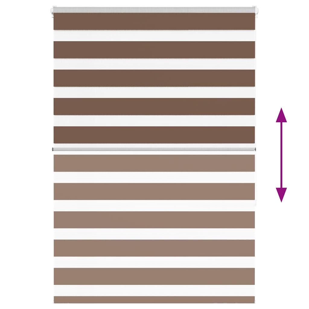 vidaXL Ζέβρα τυφλή Καφέ Πλάτος υφάσματος 100,9 εκ. Πολυεστέρας