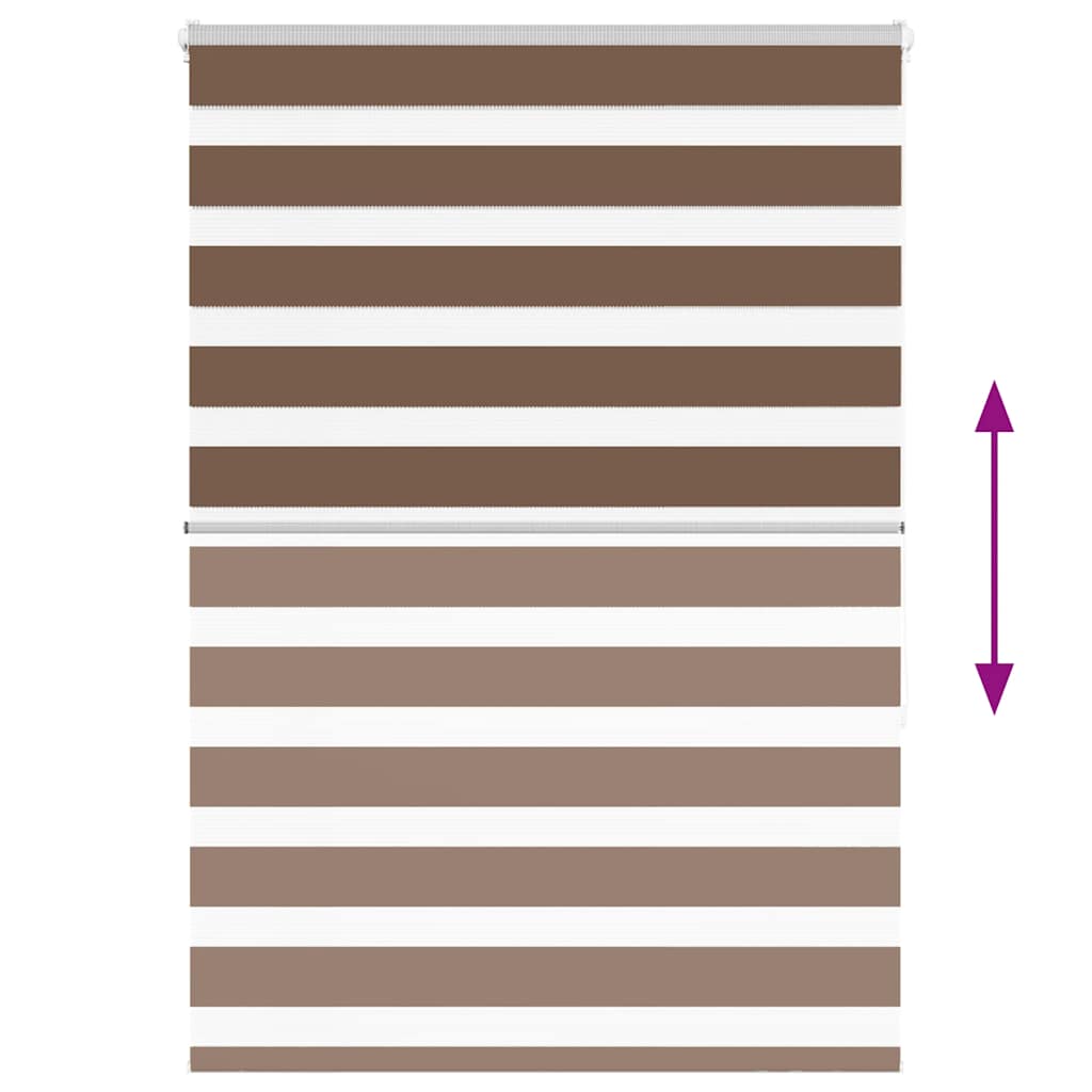 vidaXL Ζέβρα τυφλή Καφέ Πλάτος υφάσματος 105,9 εκ. Πολυεστέρας