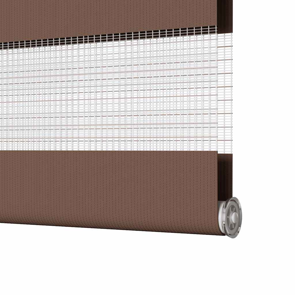 vidaXL Ζέβρα τυφλή Καφέ Πλάτος υφάσματος 115,9 εκ. Πολυεστέρας