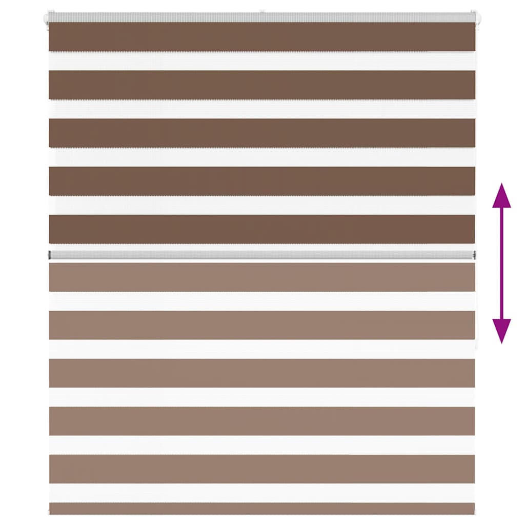 vidaXL Ζέβρα τυφλή Καφέ Πλάτος υφάσματος 115,9 εκ. Πολυεστέρας