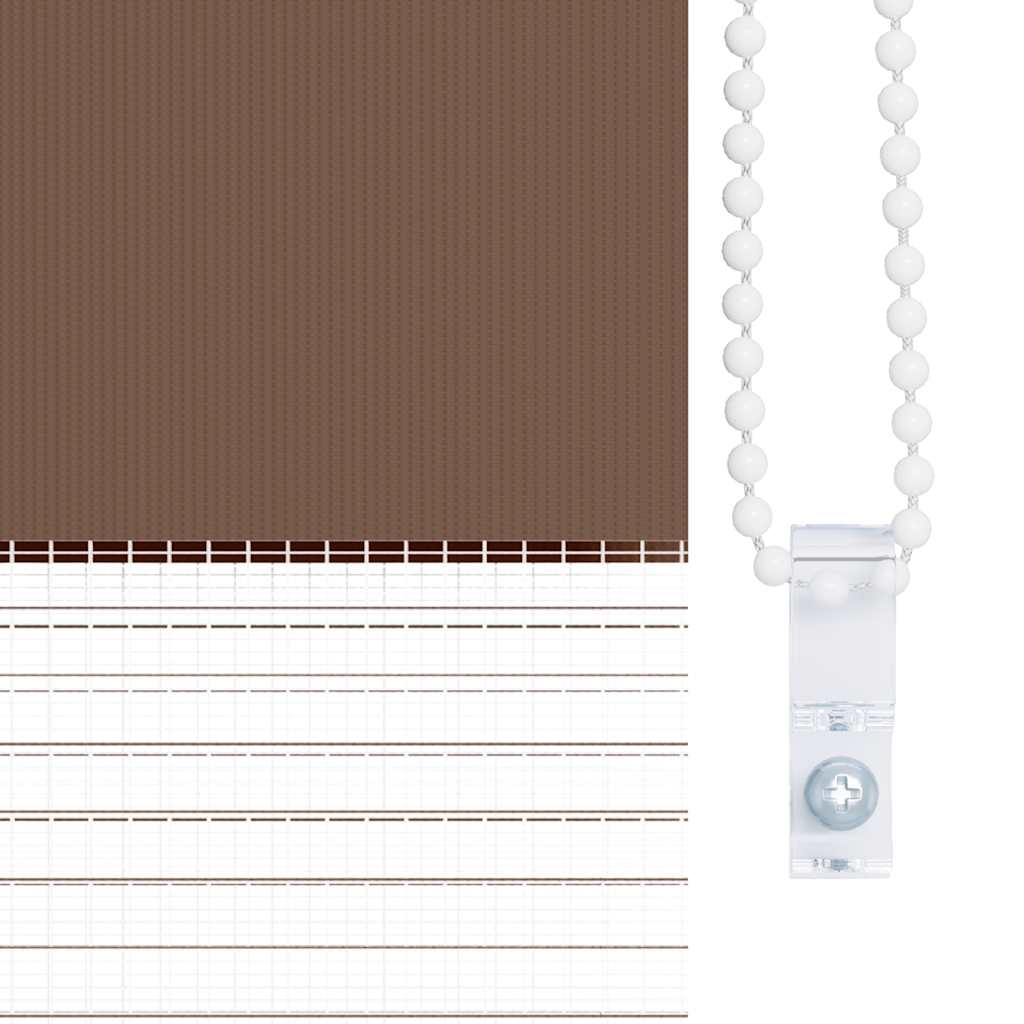 vidaXL Ζέβρα τυφλή Καφέ Πλάτος υφάσματος 135,9 εκ. Πολυεστέρας