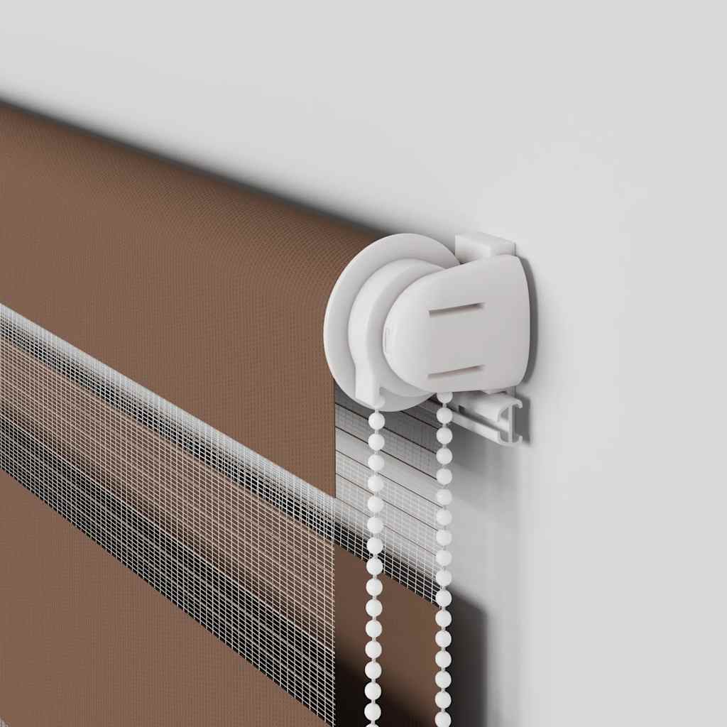 vidaXL Ζέβρα τυφλή Καφέ Πλάτος υφάσματος 135,9 εκ. Πολυεστέρας