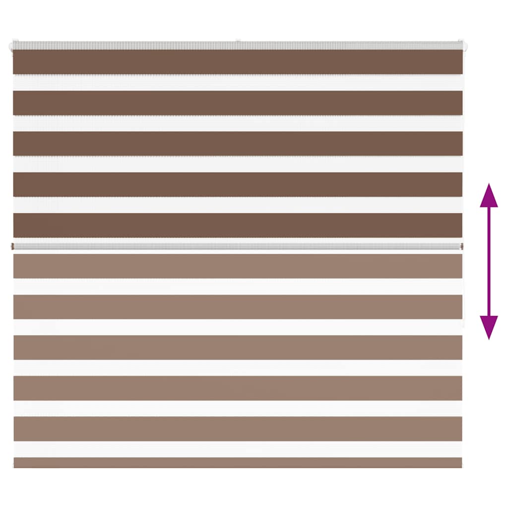 vidaXL Ζέβρα τυφλή Καφέ Πλάτος υφάσματος 155,9 εκ. Πολυεστέρας