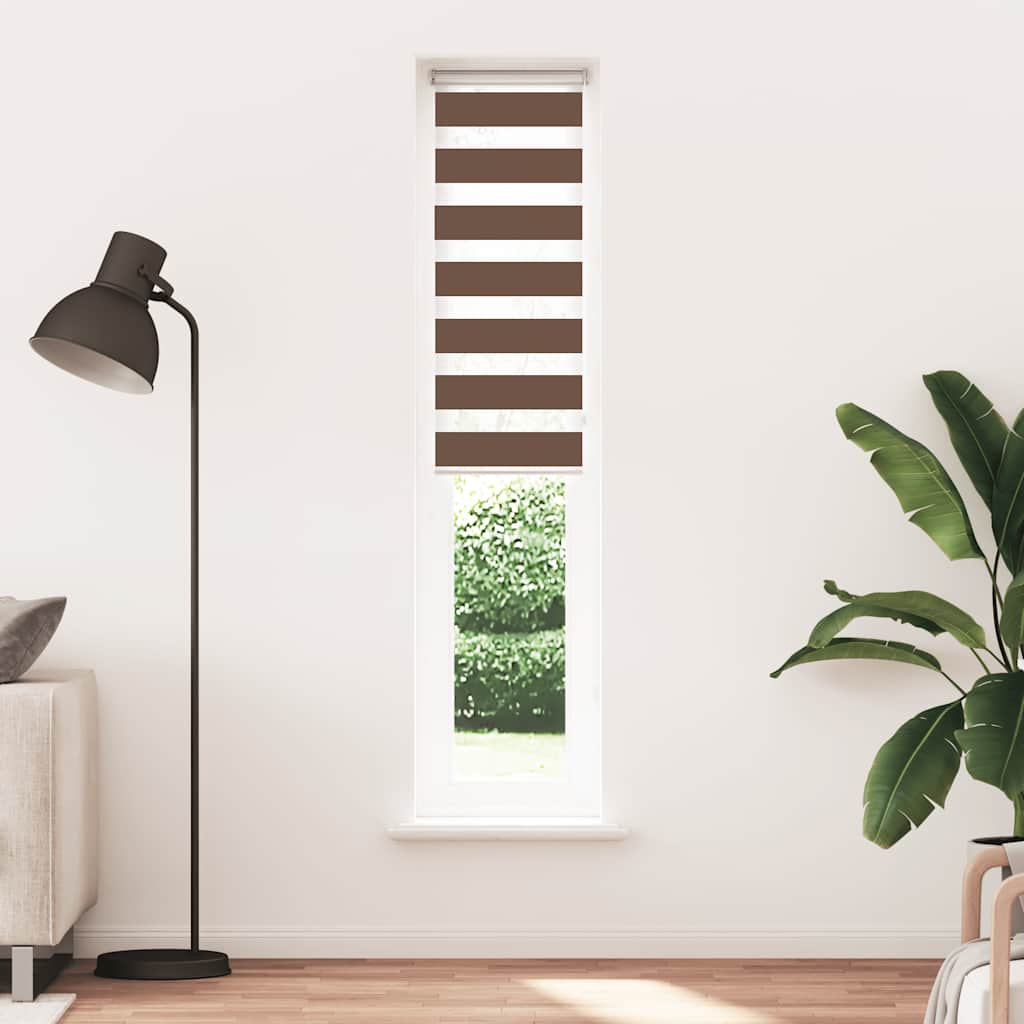 vidaXL Στόρι Ζέβρας Καφέ 50x200 εκ. Πλάτος Υφάσματος 45,9 εκ. Πολυεστέρας