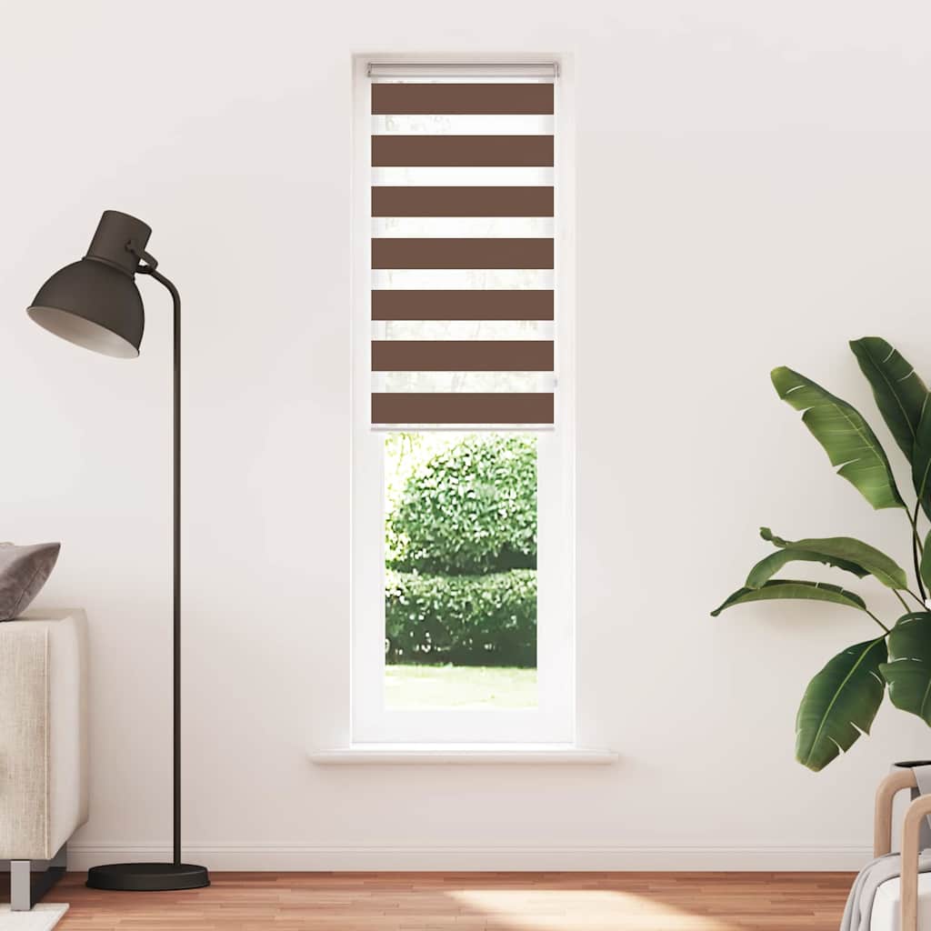 vidaXL Στόρι Ζέβρας Καφέ 65x200 εκ. Πλάτος Υφάσματος 60,9 εκ. Πολυεστέρας