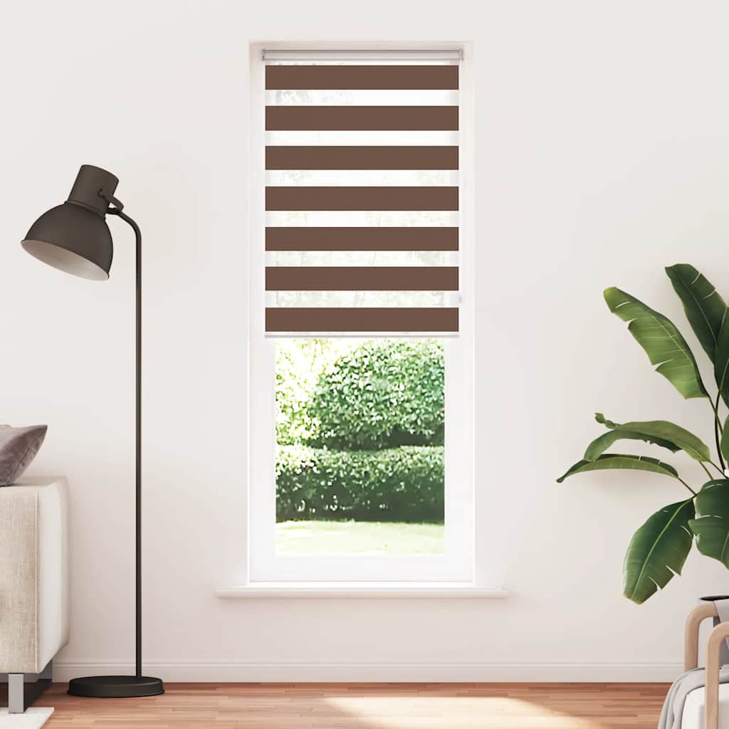 vidaXL Στόρι Ζέβρας Καφέ 85 x 200 εκ. Πλάτος Υφάσματος 80,9 εκ. Πολυεστέρας