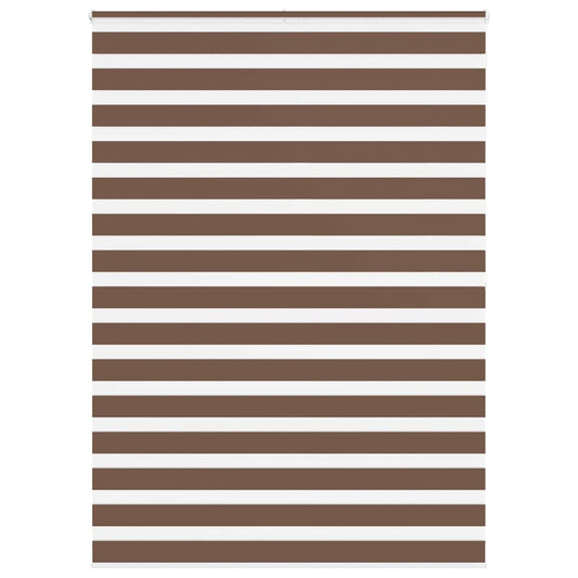 vidaXL Ζέβρα τυφλή Καφέ Πλάτος υφάσματος 160,9 εκ. Πολυεστέρας