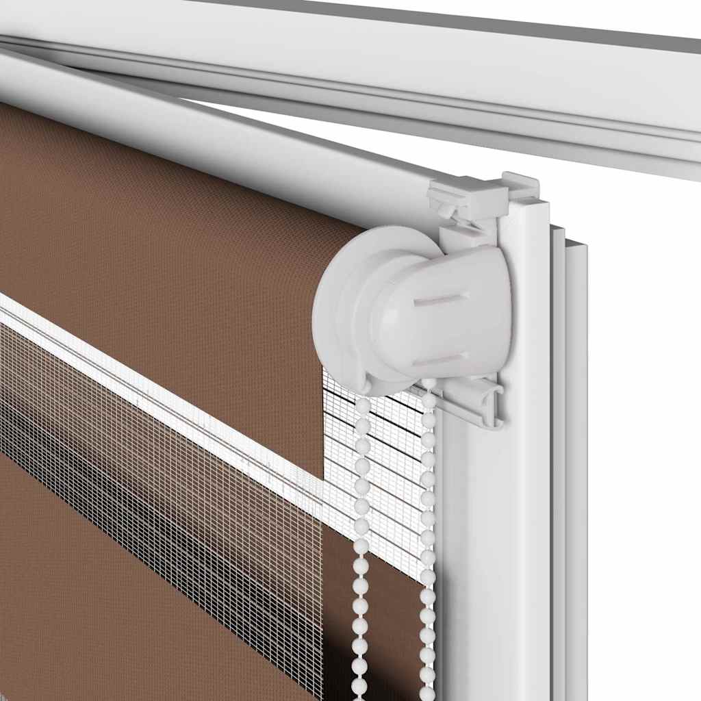 vidaXL Ζέβρα τυφλή Καφέ Πλάτος υφάσματος 160,9 εκ. Πολυεστέρας